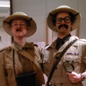 Helen Taylor and Nathan Grassi as roving anthropologists Caruthers and Maltravers. 