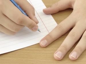 hands with pen