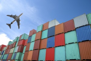 Stack of Cargo Containers at the docks