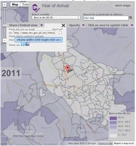 example of post code map